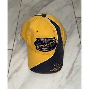 2002 NASCAR Brickyard 400 Cap Embroidered Logos Adjustable Strap Vintage VTG Y2K